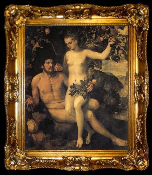 framed  Frans Floris de Vriendt Adam and Eve, ta009-2